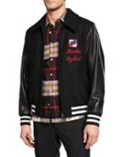 Men's Stockbridge Wool-blend Bomber Jacket
