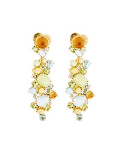 Shanghai 18k Diamond & Mixed Gemstone Earrings