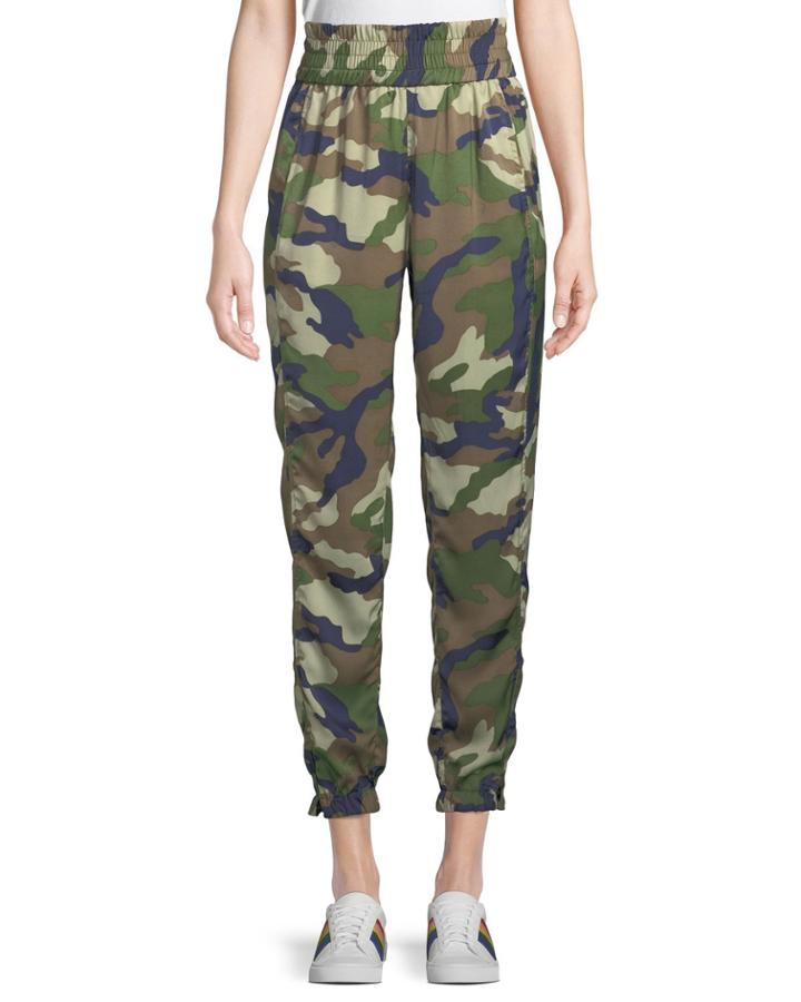 Camouflage Charmeuse Jogger Pants