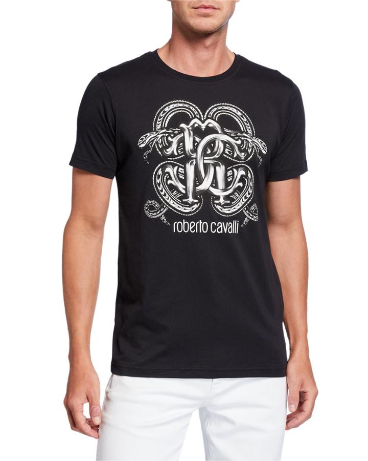 Men's Mirror Snake Logo Graphic T-shirt
