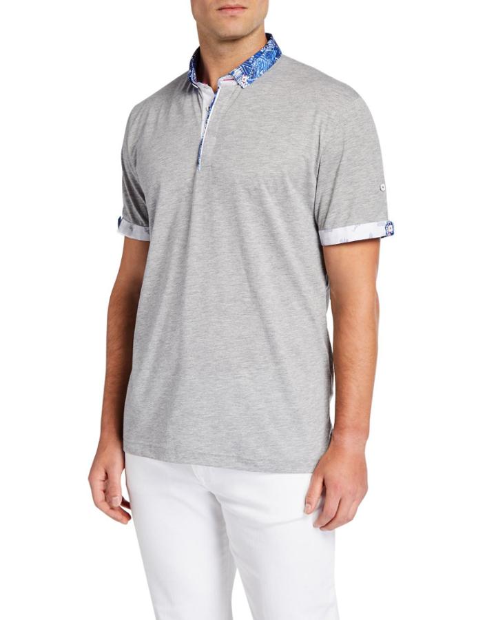 Men's Amazon Graphic-trim Cotton Polo