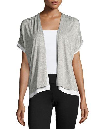 Reversible Open-front Crop Cardigan