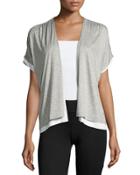 Reversible Open-front Crop Cardigan