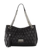 Verra D Quilted Leather Tote Bag