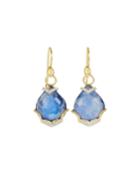 Lisse 18k Diamond & Turquoise Doublet Dangle Drop Earrings