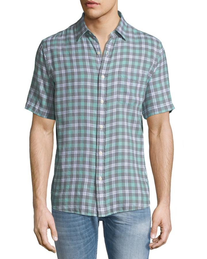 Men's Ventura Madras Plaid Short-sleeve