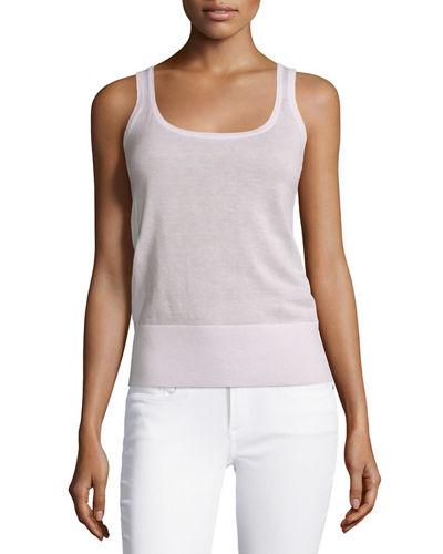 Cashmere Scoop-neck Tank