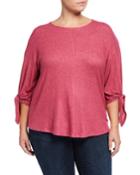 Plus Size Jayden 3/4-sleeve Tie Top