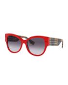Butterfly Acetate Sunglasses W/ Check Arms