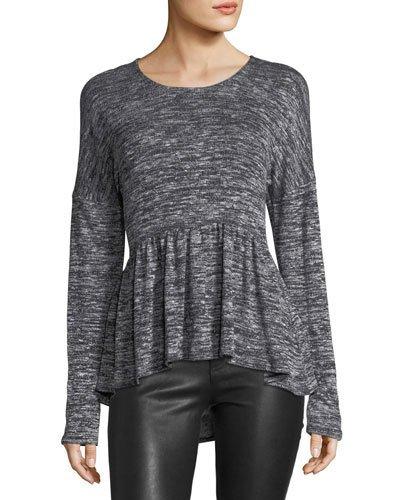 Melange Hi-lo Ruffled Top