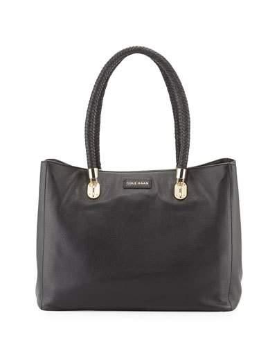 Benson Leather Tote, Black