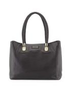 Benson Leather Tote, Black