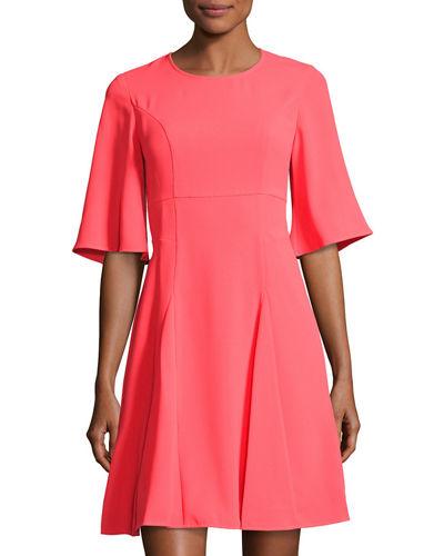 Emery Half-sleeve A-line Dress