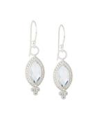 18k Provence Pave Diamond & Topaz Marquise Dangle & Drop Earrings