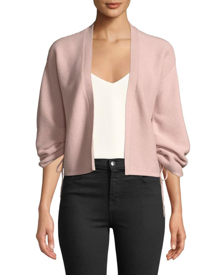 Ottoman Cashmere Tie-sleeve Cardigan