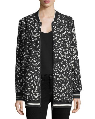 Animal Whispers Zip-front Bomber Jacket