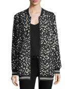 Animal Whispers Zip-front Bomber Jacket