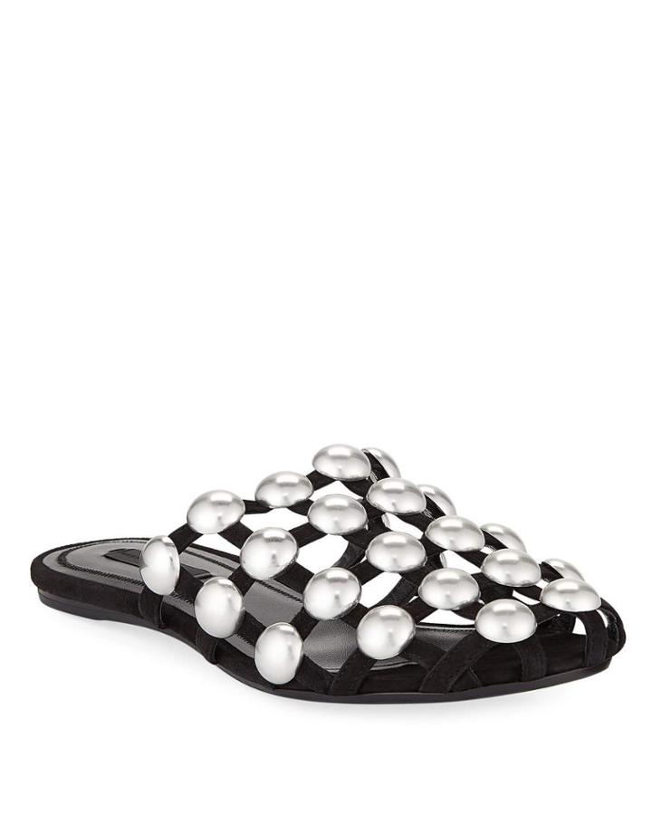 Amelia Studded Caged Suede