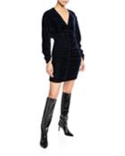 Pacey Velvet Smocked V-neck