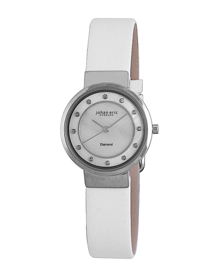 Arhus Diamond Quartz Diamond White Leather