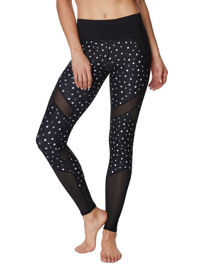 Mixed Media Patchwork Polka Dot W/ Mesh Ankle