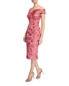 Off-the-shoulder Jacquard Dress