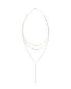 14k Three-tone Gloss Lariat Necklace