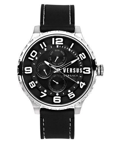 50mm Globe Oversized Chronograph Watch, Black