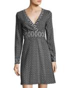 Double-knit Jacquard Dress, Black Pattern