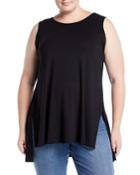 Sleeveless High-low Vented Tunic,