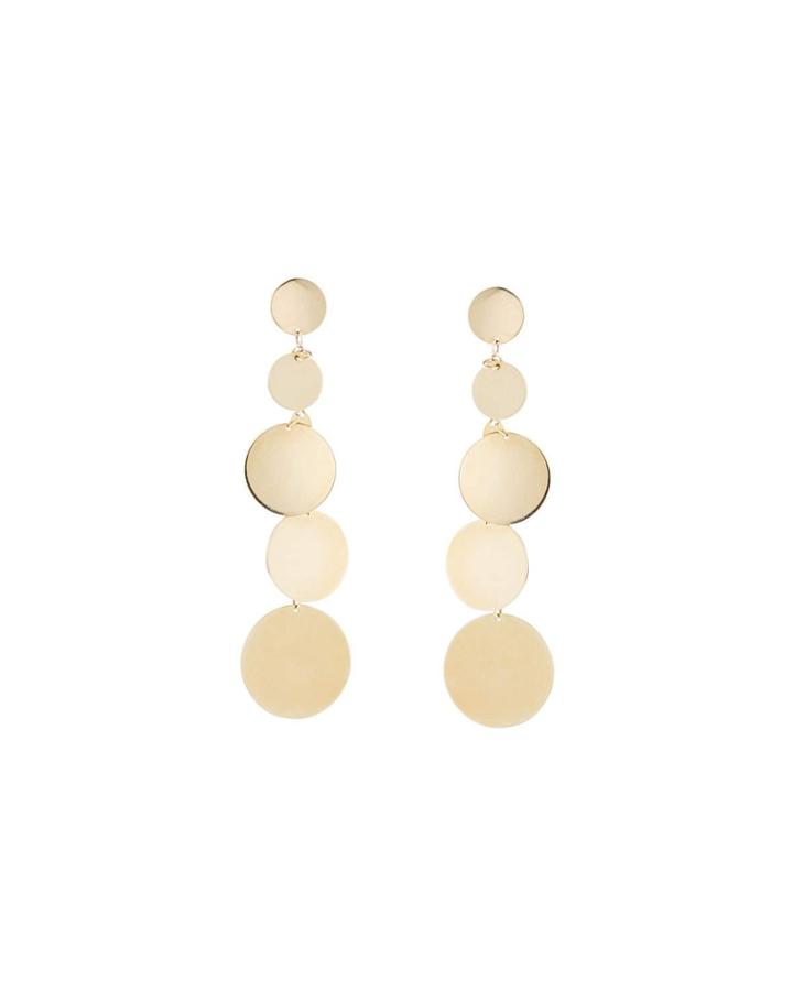 Five-disc Linear Drop Earrings