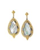 Mother-of-pearl Large Framed Teardrops Earrings