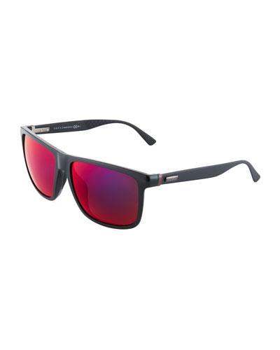 Matte Wayfarer Sunglasses, Black