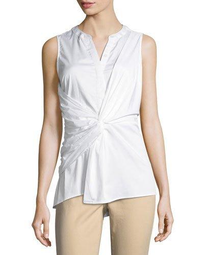 Sleeveless Twist-front Blouse