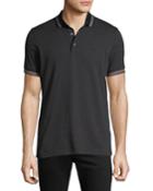 Men's Patterned Micro Jacquard Polo
