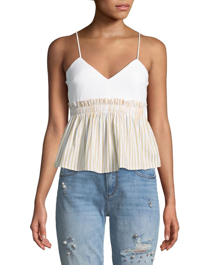 Ryline Fit-&-flare Striped Camisole