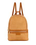 Textured Faux-leather Medium Backpack