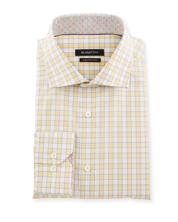 Men's Shaped-fit Plaid Dress
