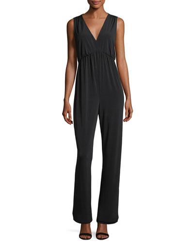 Empire-waist Crepe Jumpsuit