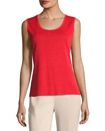 24l Knit Tank, Red