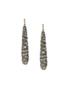 Gilded Cable Pebble Drop Earrings