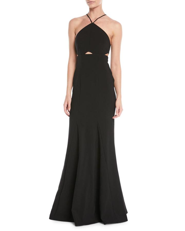 Harper Halter Gown W/ Cutouts