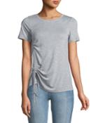 Crewneck Ruched-side Tee