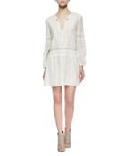 Margaux Embroidered Smock-waist Dress