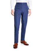 Men's Flat-front Twill Trousers