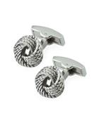 Rhodium-tone Knot Cuff