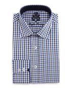 Check Woven Dress Shirt, Black/dark Blue