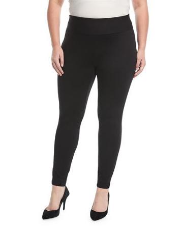 Wide-waistband Ponte Leggings,