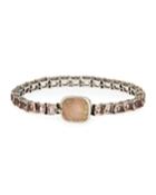 Pale Quartz Crystal Bracelet W/carved