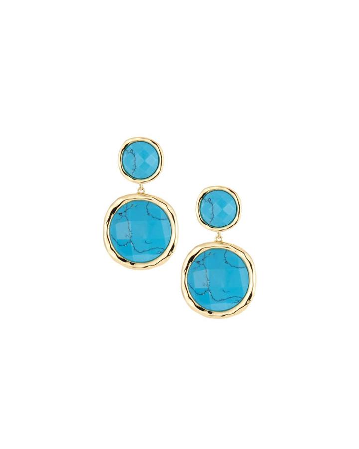 Havana Double Turquoise Drop Earrings